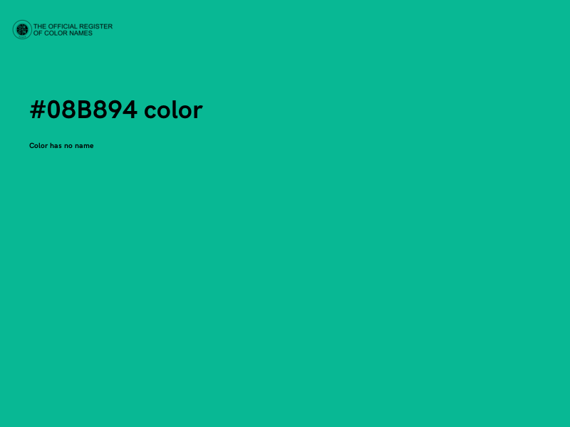 #08B894 color image