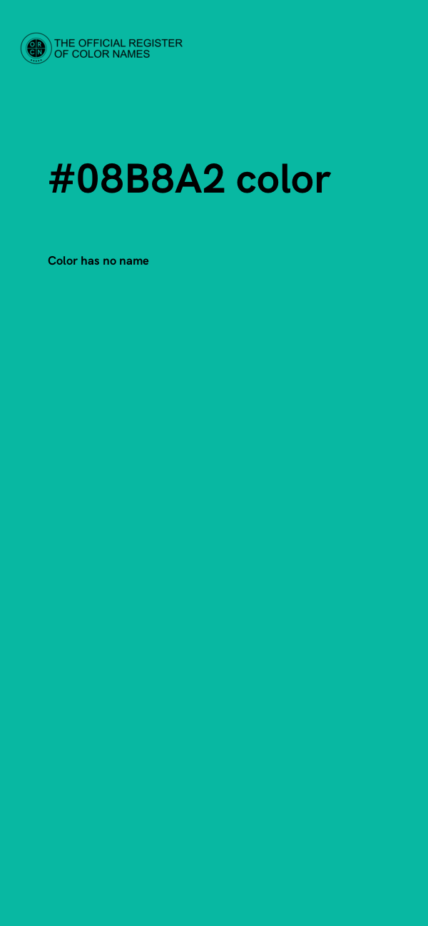 #08B8A2 color image