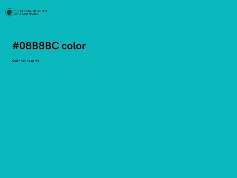 #08B8BC color image