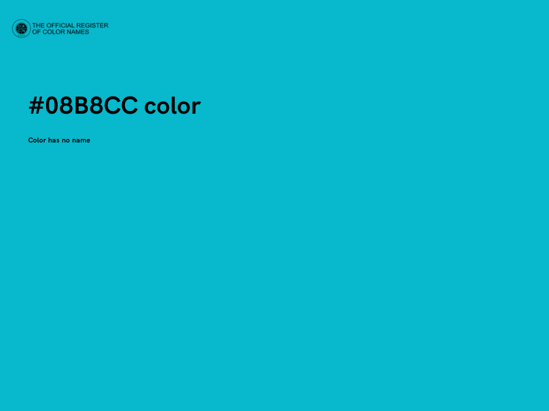 #08B8CC color image