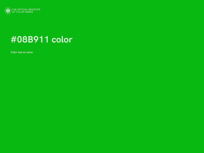 #08B911 color image