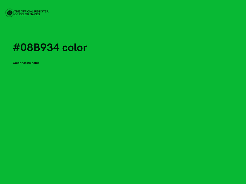 #08B934 color image