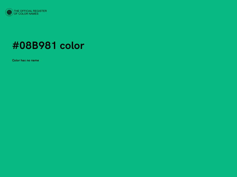 #08B981 color image