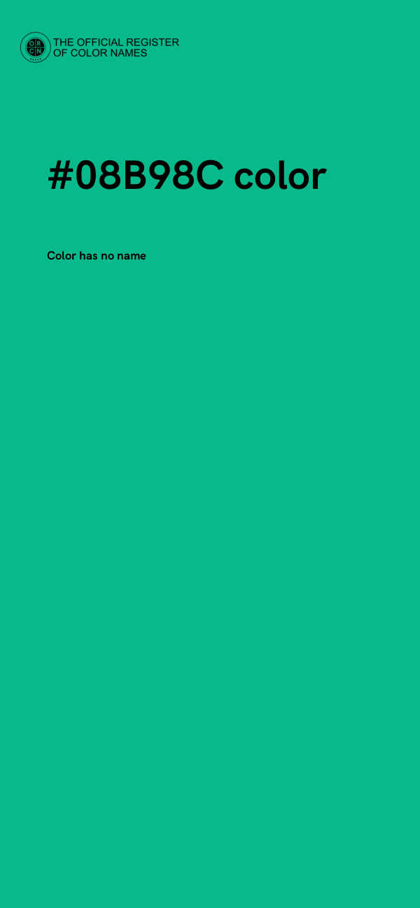 #08B98C color image