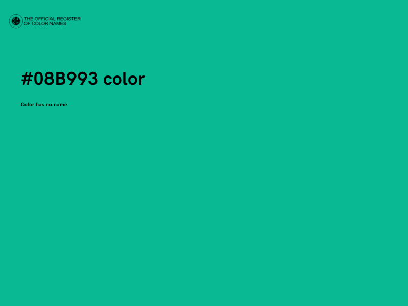 #08B993 color image