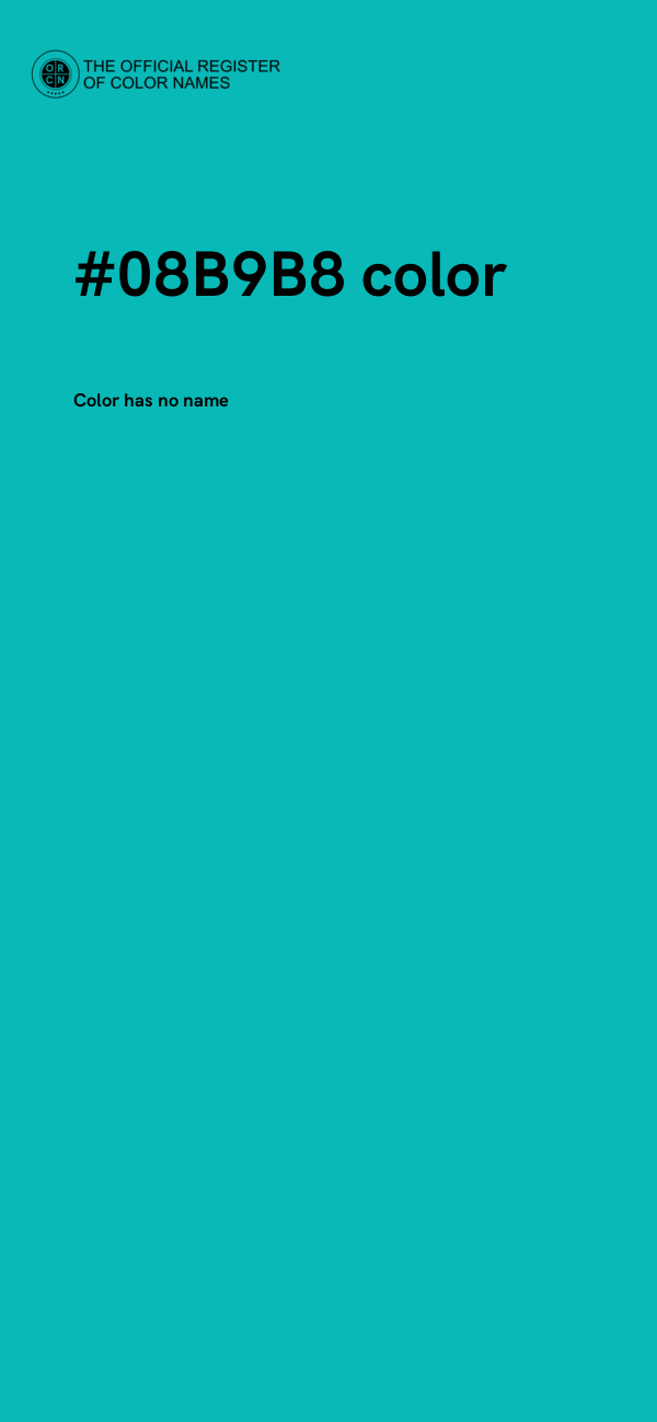#08B9B8 color image