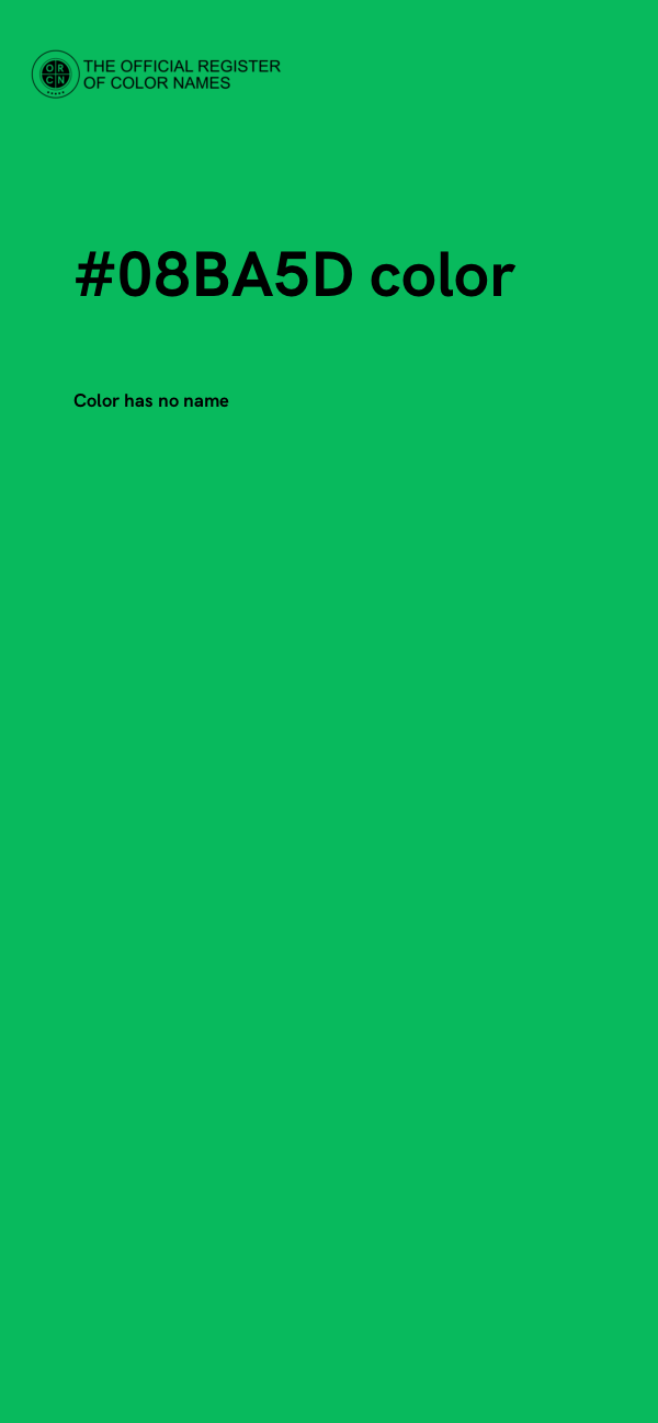 #08BA5D color image