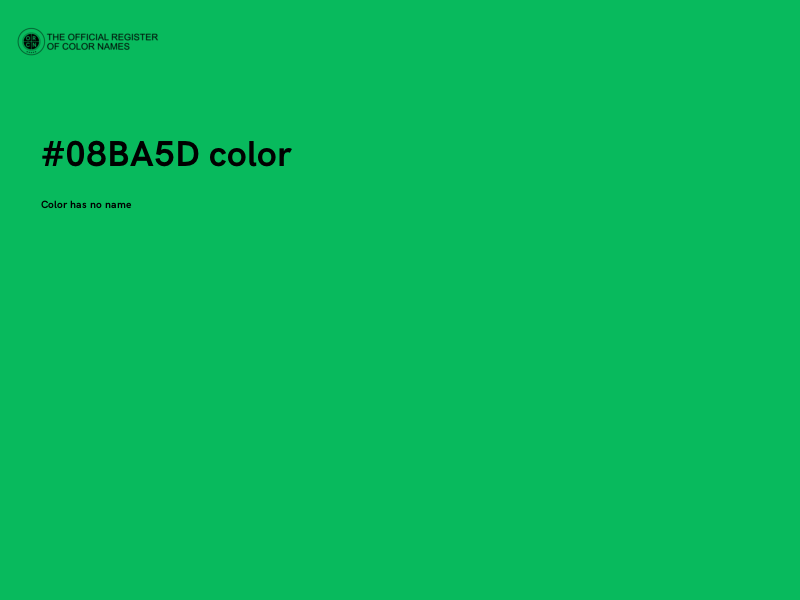 #08BA5D color image
