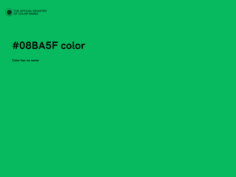 #08BA5F color image