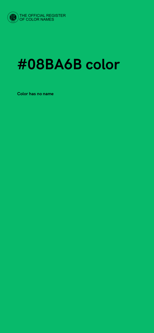 #08BA6B color image