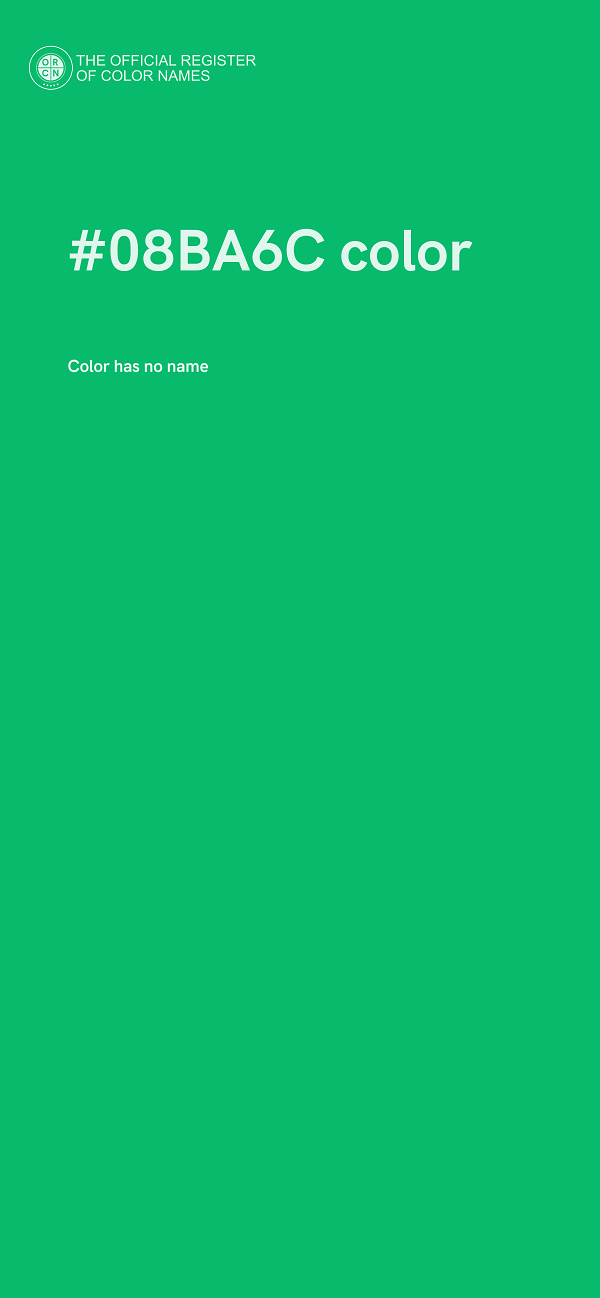 #08BA6C color image