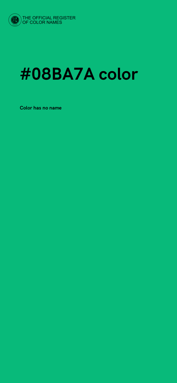#08BA7A color image