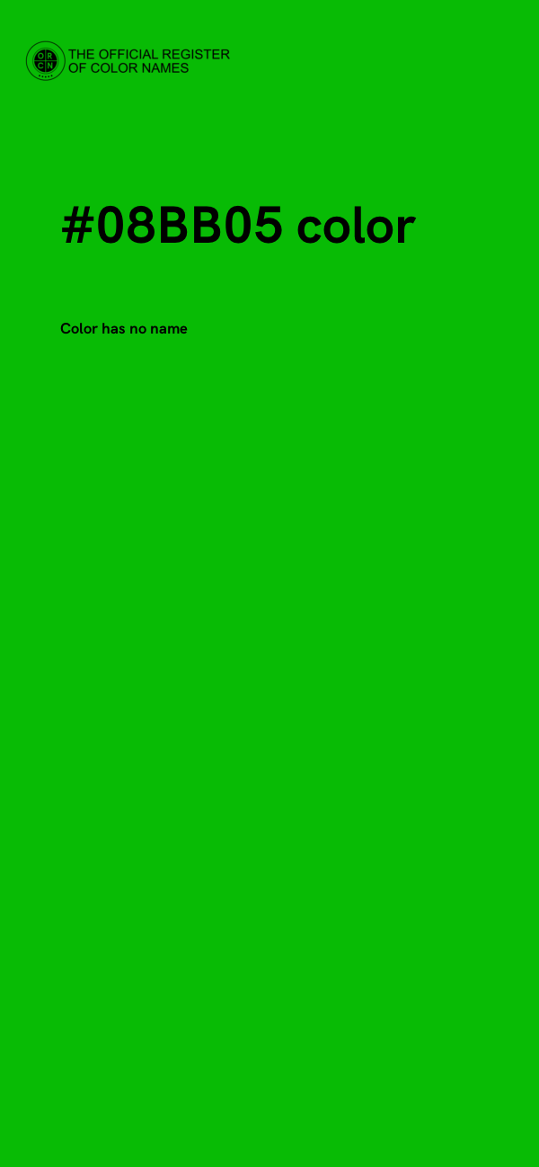 #08BB05 color image