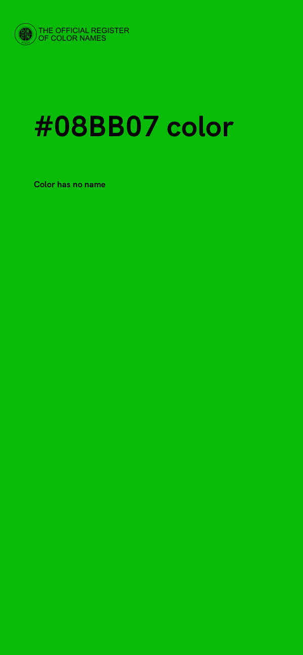 #08BB07 color image