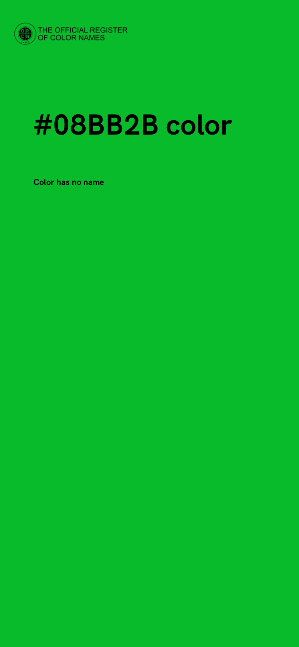 #08BB2B color image