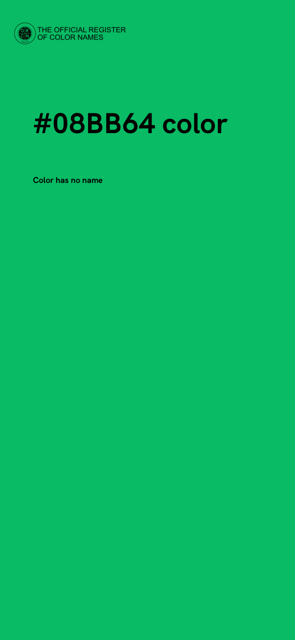 #08BB64 color image