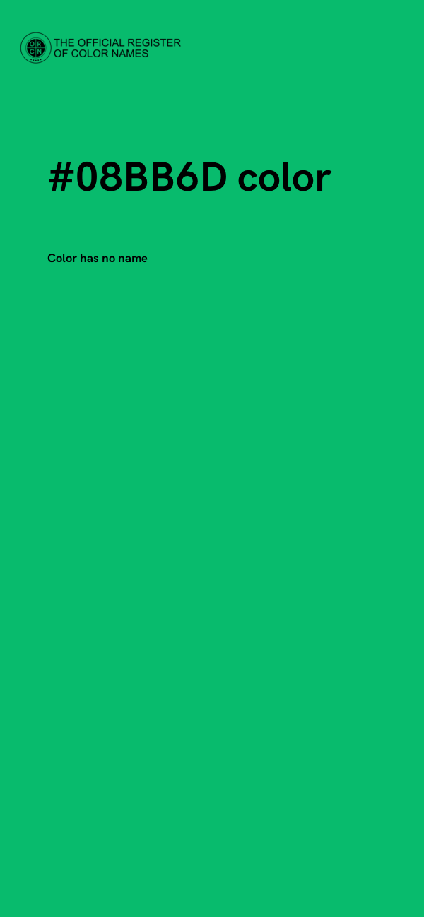 #08BB6D color image