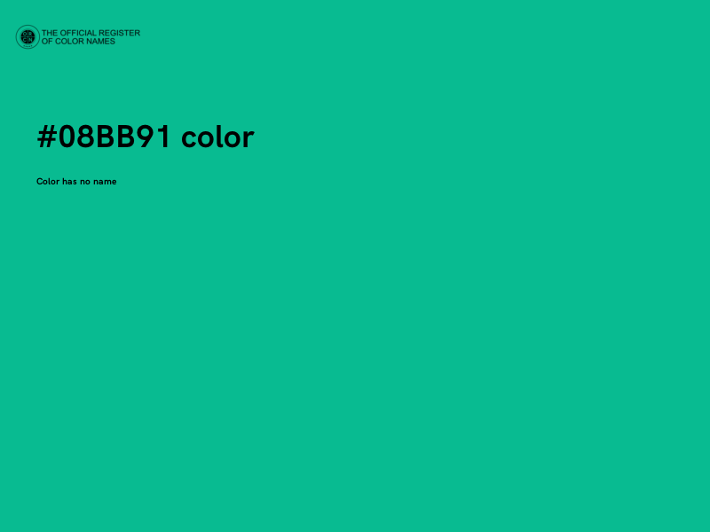 #08BB91 color image