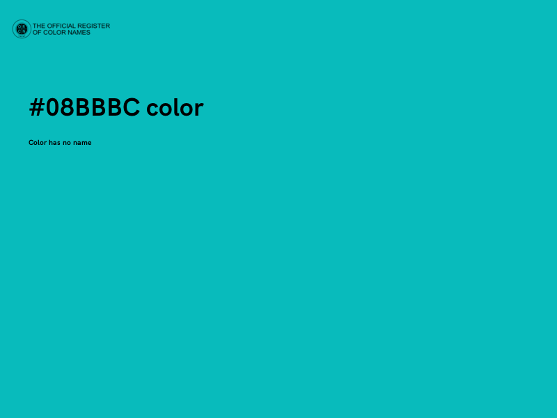 #08BBBC color image