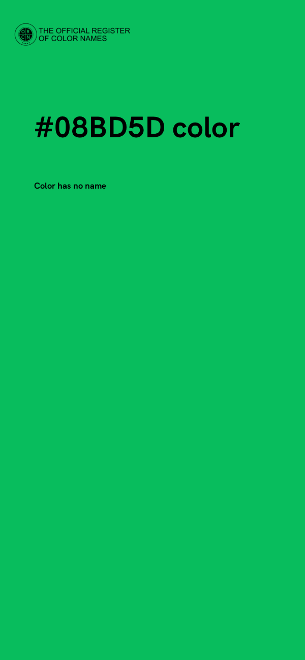 #08BD5D color image