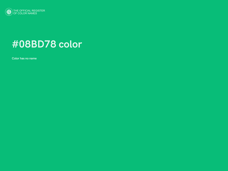 #08BD78 color image