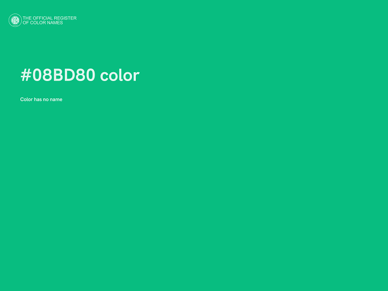 #08BD80 color image