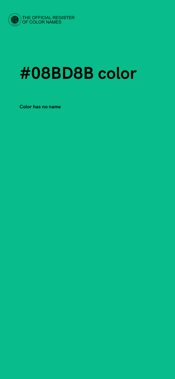 #08BD8B color image
