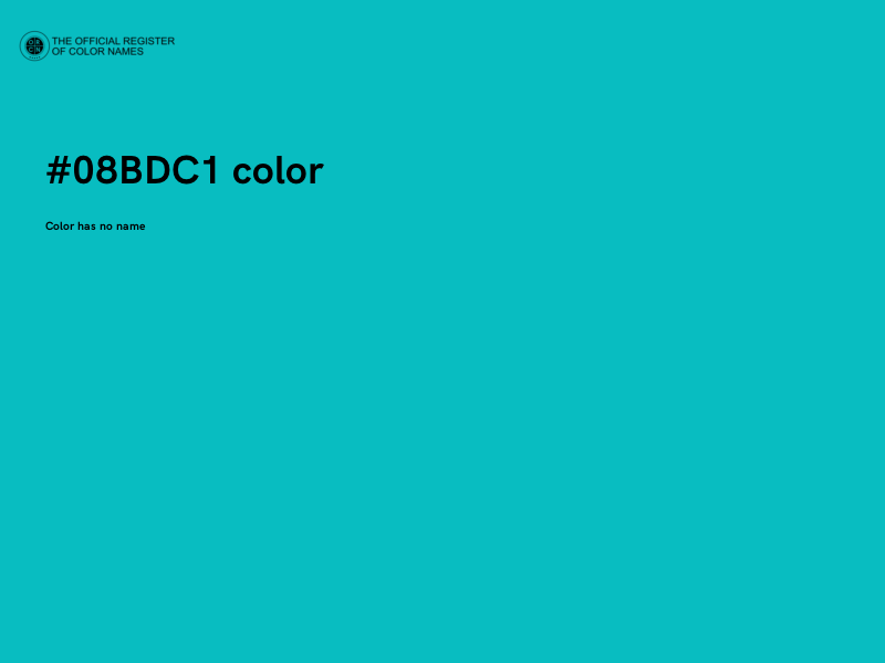 #08BDC1 color image