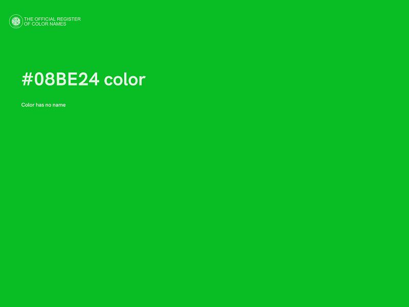 #08BE24 color image