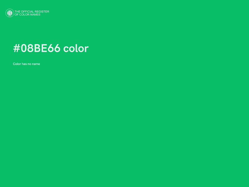 #08BE66 color image