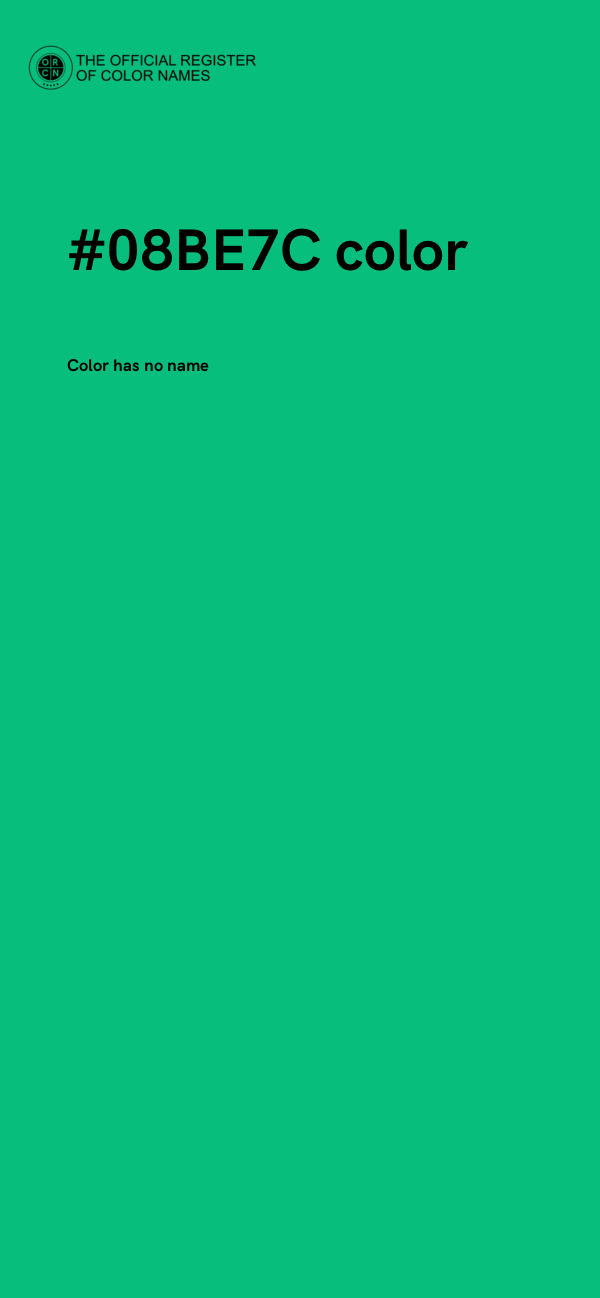 #08BE7C color image