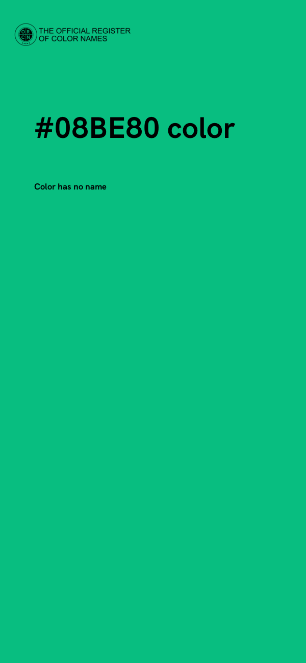 #08BE80 color image
