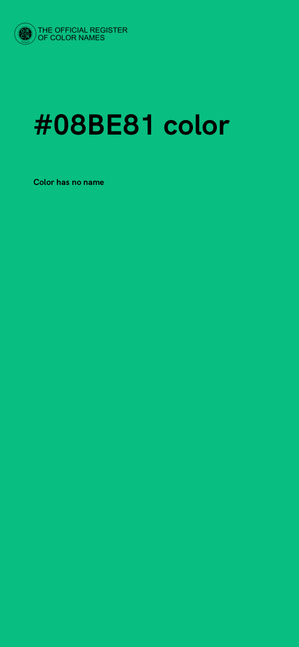 #08BE81 color image