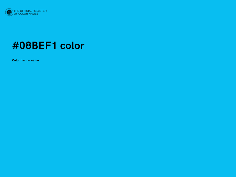 #08BEF1 color image