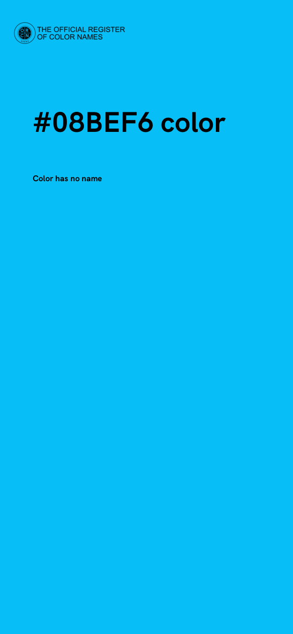 #08BEF6 color image