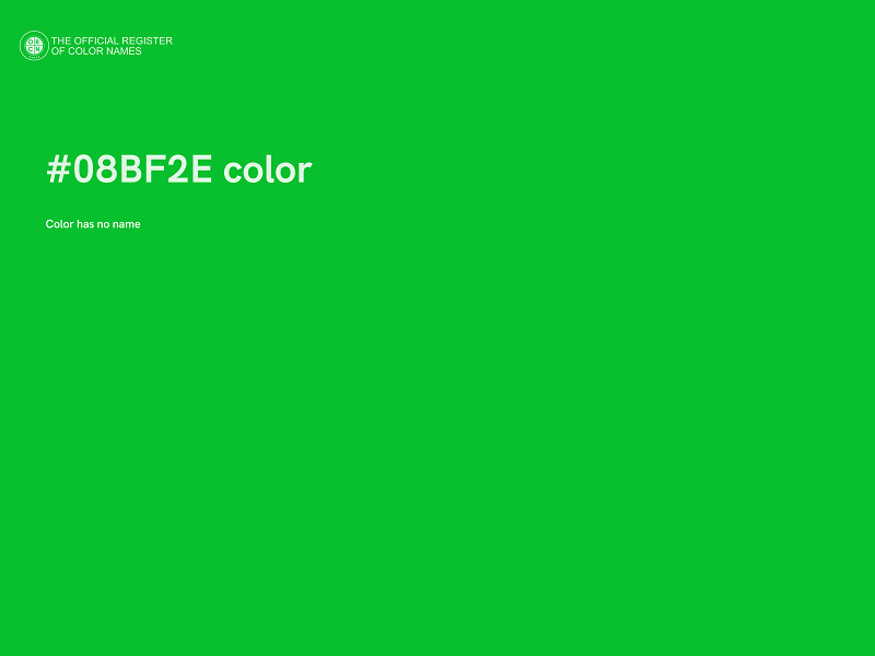 #08BF2E color image