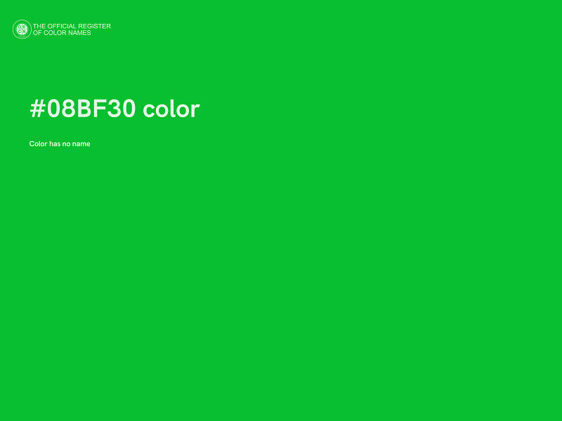 #08BF30 color image