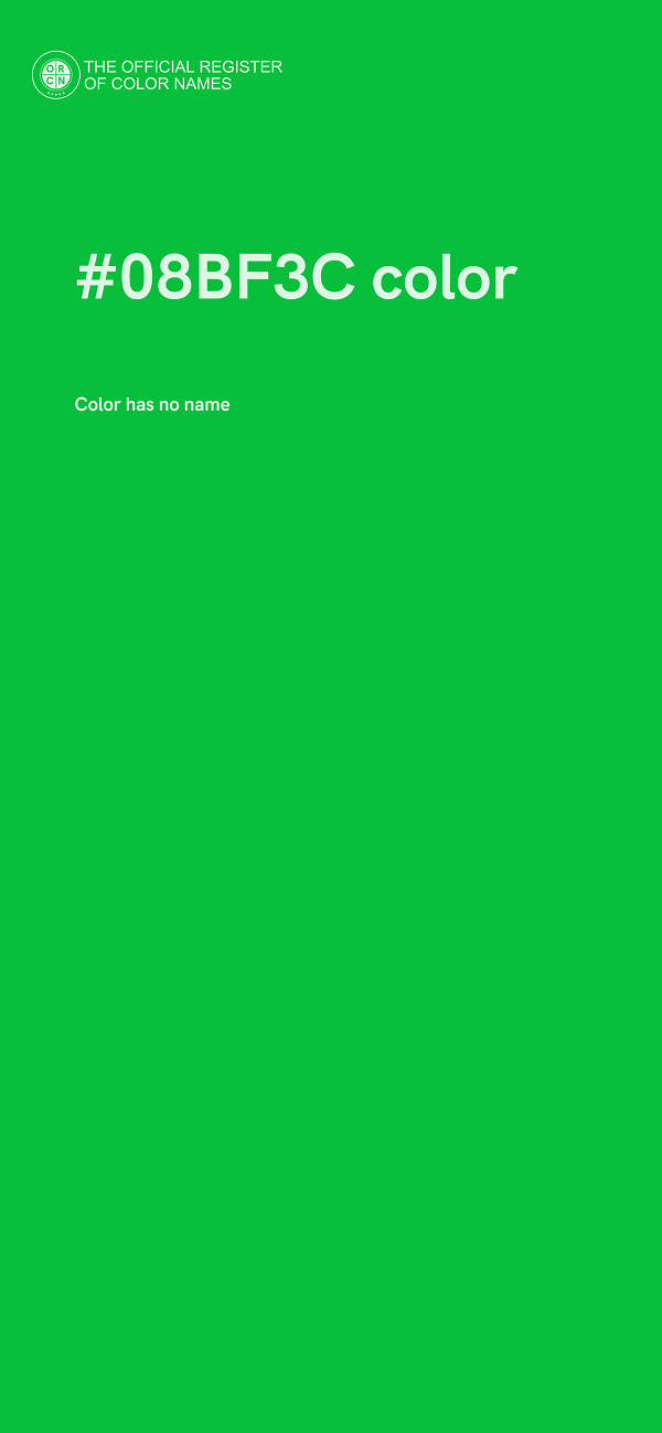 #08BF3C color image
