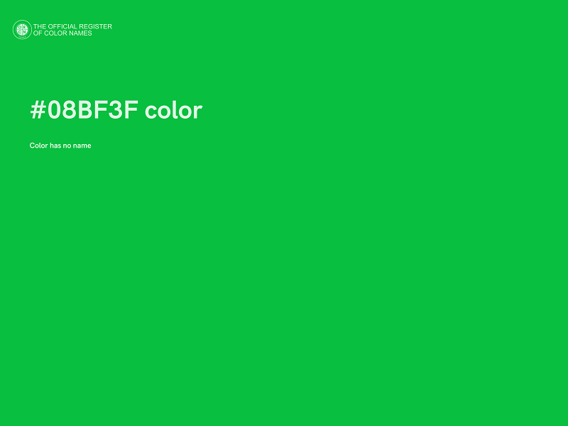 #08BF3F color image