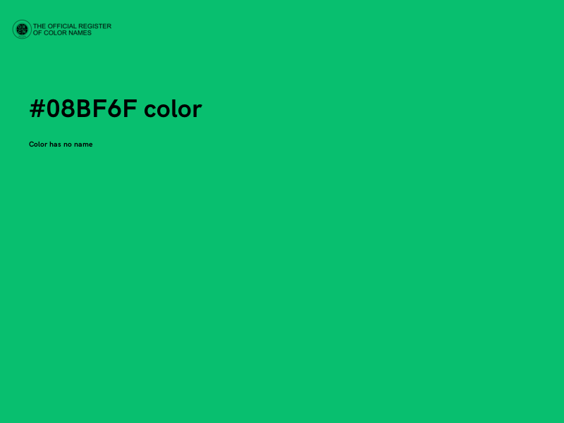 #08BF6F color image