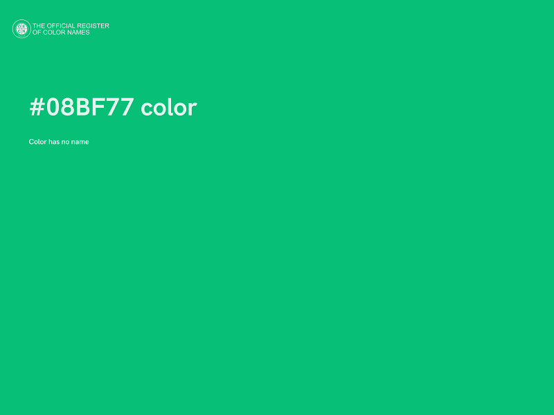 #08BF77 color image