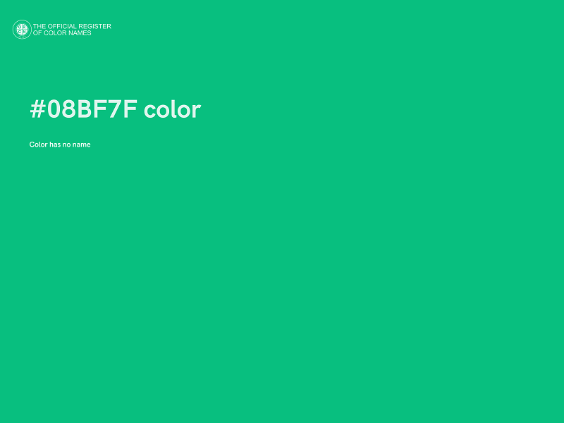 #08BF7F color image