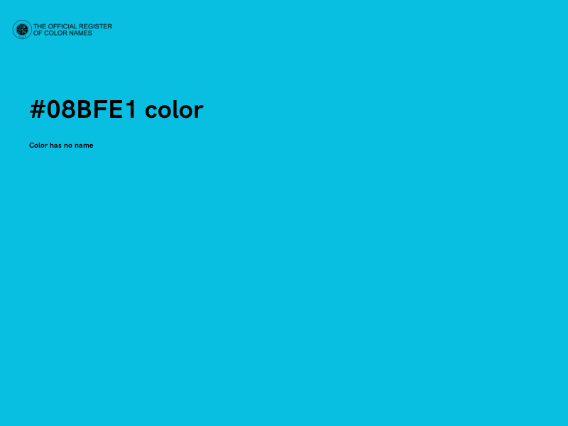 #08BFE1 color image