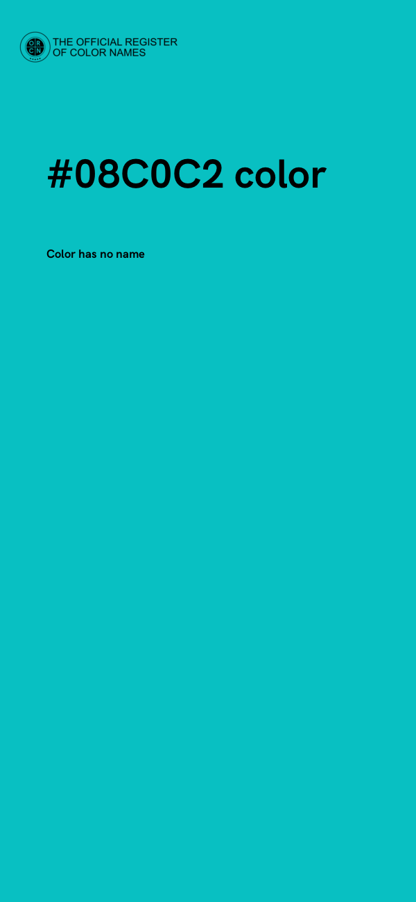#08C0C2 color image