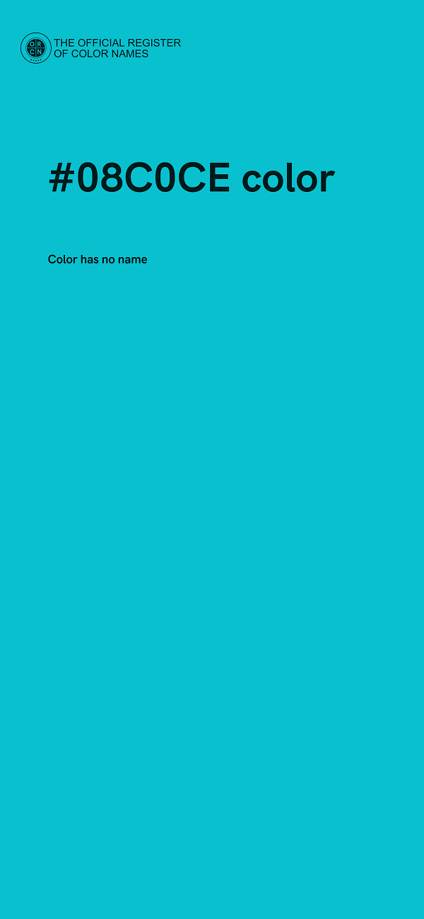 #08C0CE color image