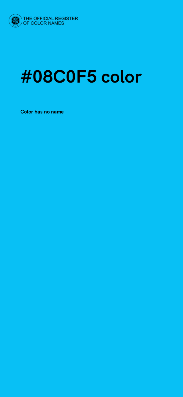 #08C0F5 color image