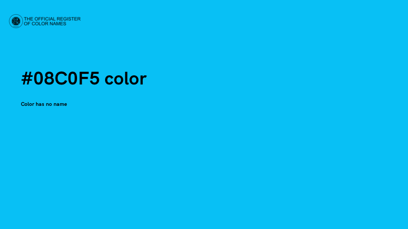 #08C0F5 color image