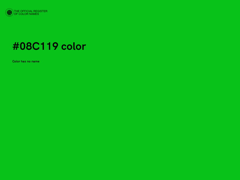 #08C119 color image