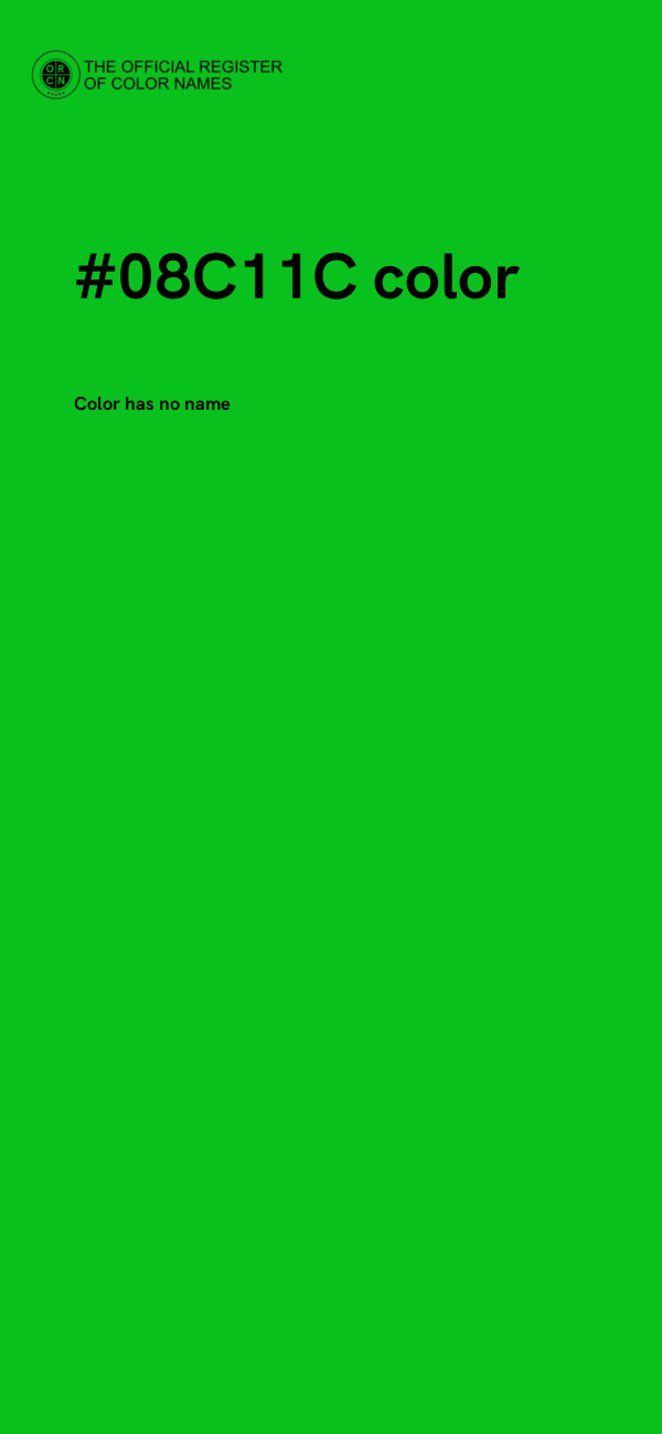 #08C11C color image
