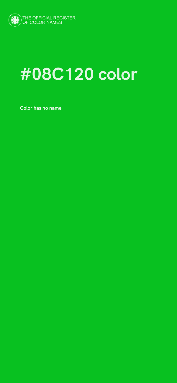 #08C120 color image